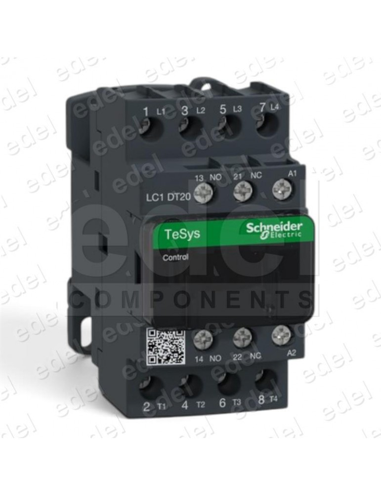 CONTACTOR LC1DT20P7 20A 230VAC 4P 4NO AC1