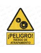ADHESIVO PELIGRO - RIESGO DE ATRAPAMIENTO