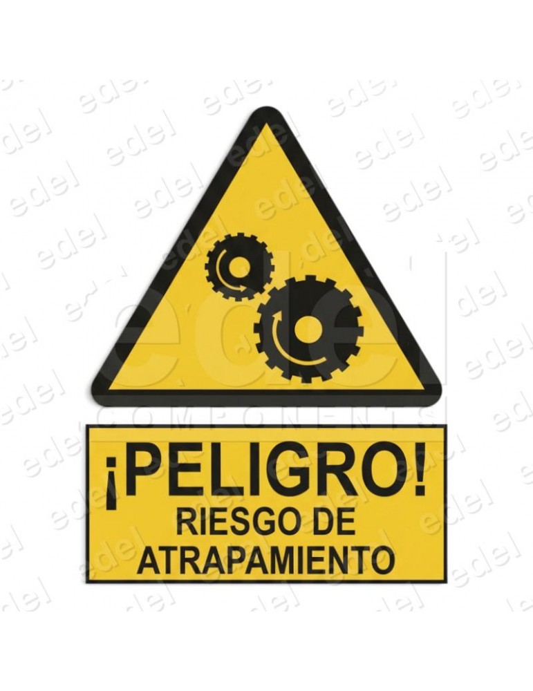 ADHESIVO PELIGRO - RIESGO DE ATRAPAMIENTO