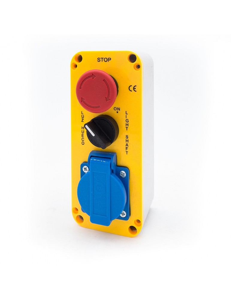 LAY5-JBES325 STOP PANEL + SELECTOR + PLUG SCHUKO