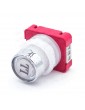 111T2 000124 PULSADOR JMT T2 1NO LUMINOSO 24V LED ROJO  LL