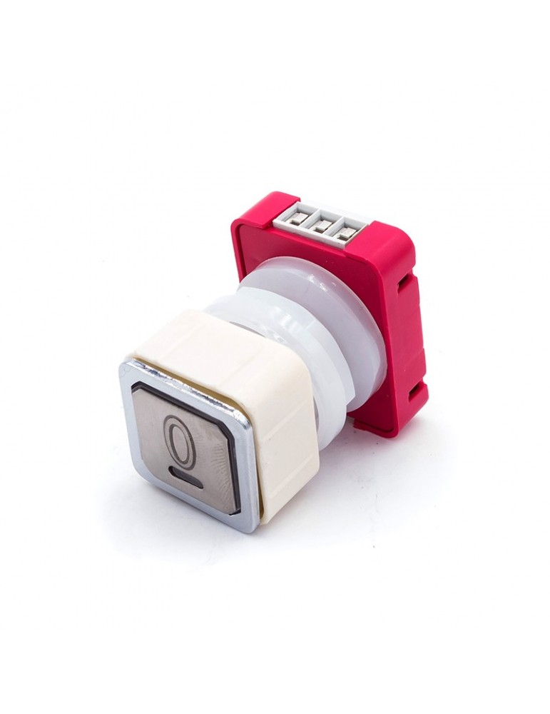 111TA 000124 BOUTON JMT TA 1NO  LUM. 24V LED ROUGE  0