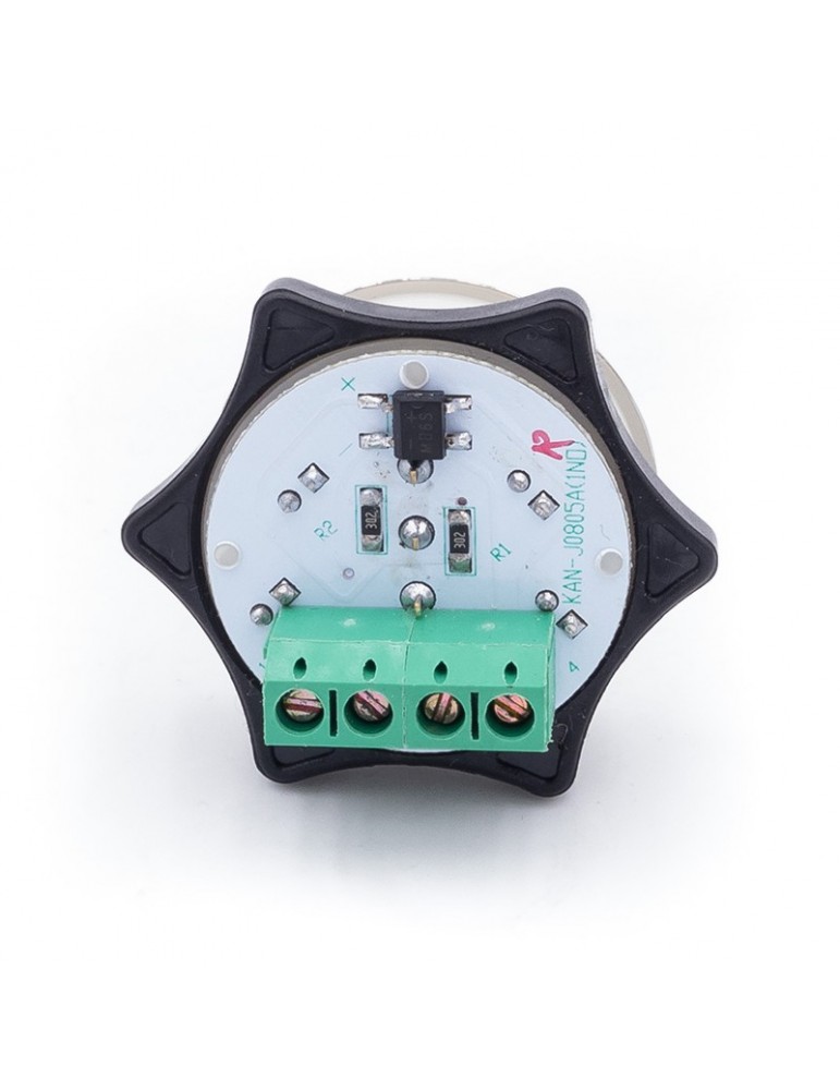 BOUTON HUNTER MD-7 1NO  LUM. 24V ROUGE "LL"