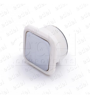 FAA25090M3 PUSH BUTTON OTIS EGUREN SQUARED WHITE NECK W/OUT LIGHT