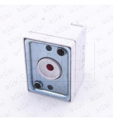 CUERPO PULSADOR SQ 1 LUM. CENTRAL ROJO 24V 1C