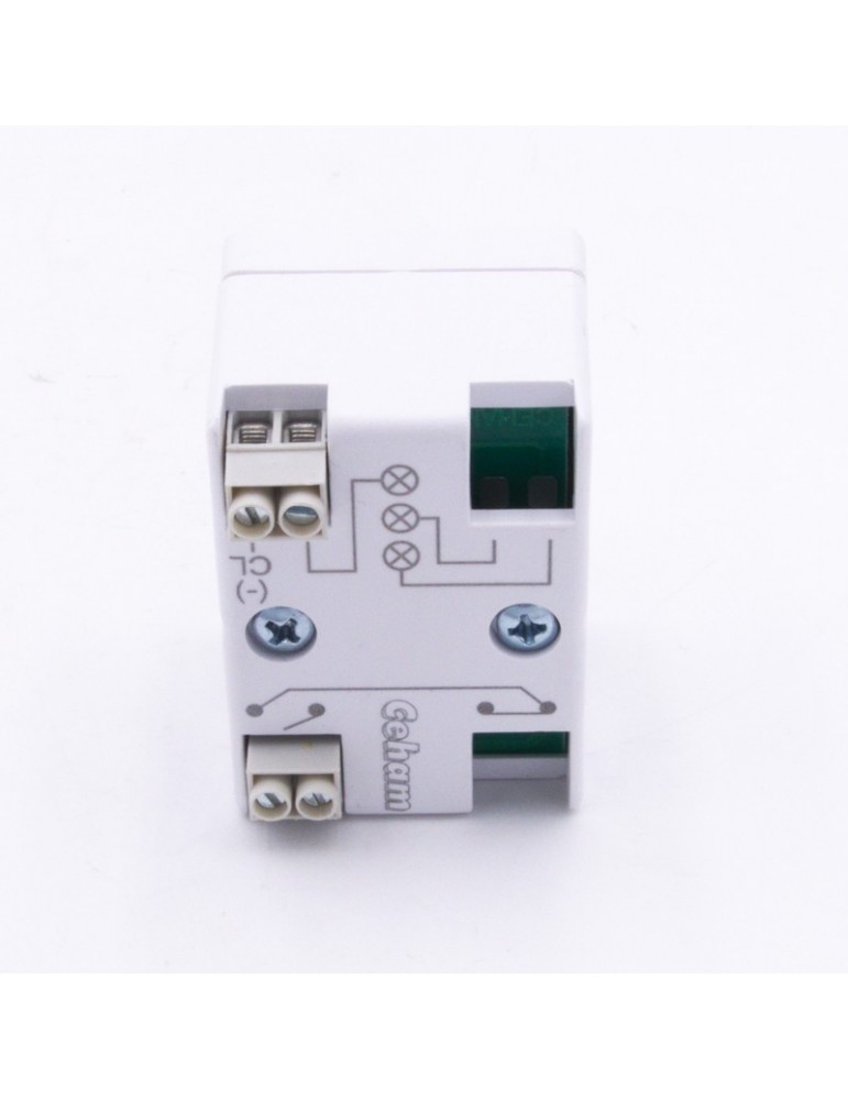 CUERPO PULSADOR SQ 1 LUM. CENTRAL ROJO 24V 1C
