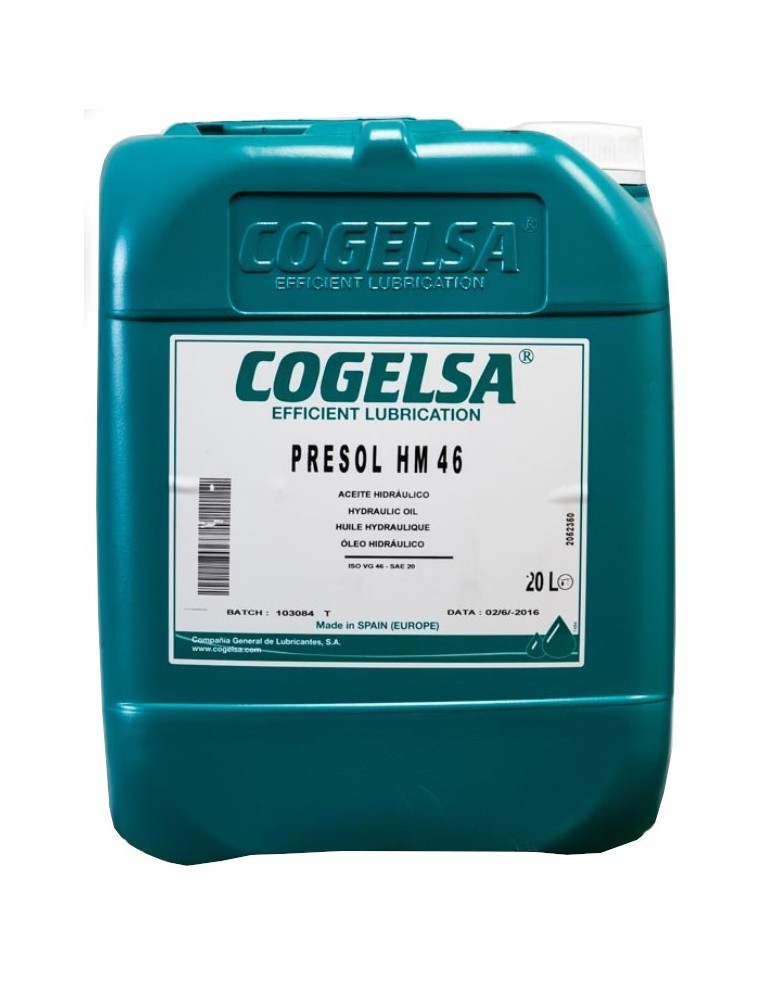 2052350 HYDRAULIC OIL PRESOL HM-46 CAN 20 MECHANIC VALVE