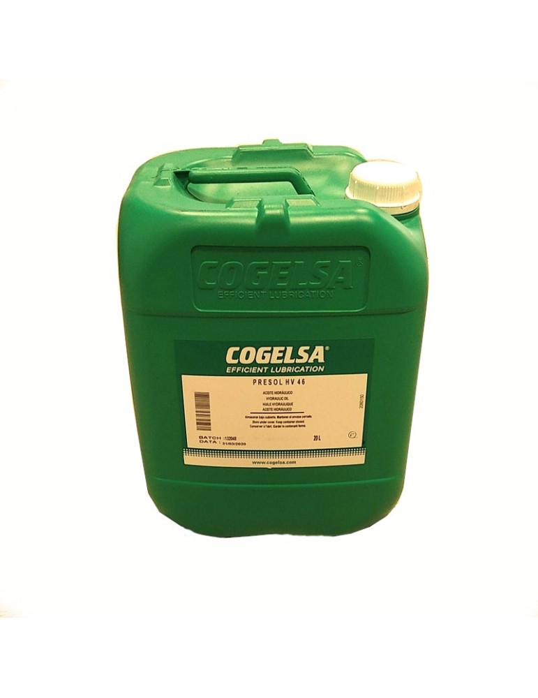 2060150 ACEITE HIDRAHULICO PRESOL HV-46 GARRAFA 20 VALVULA ELECTRICA