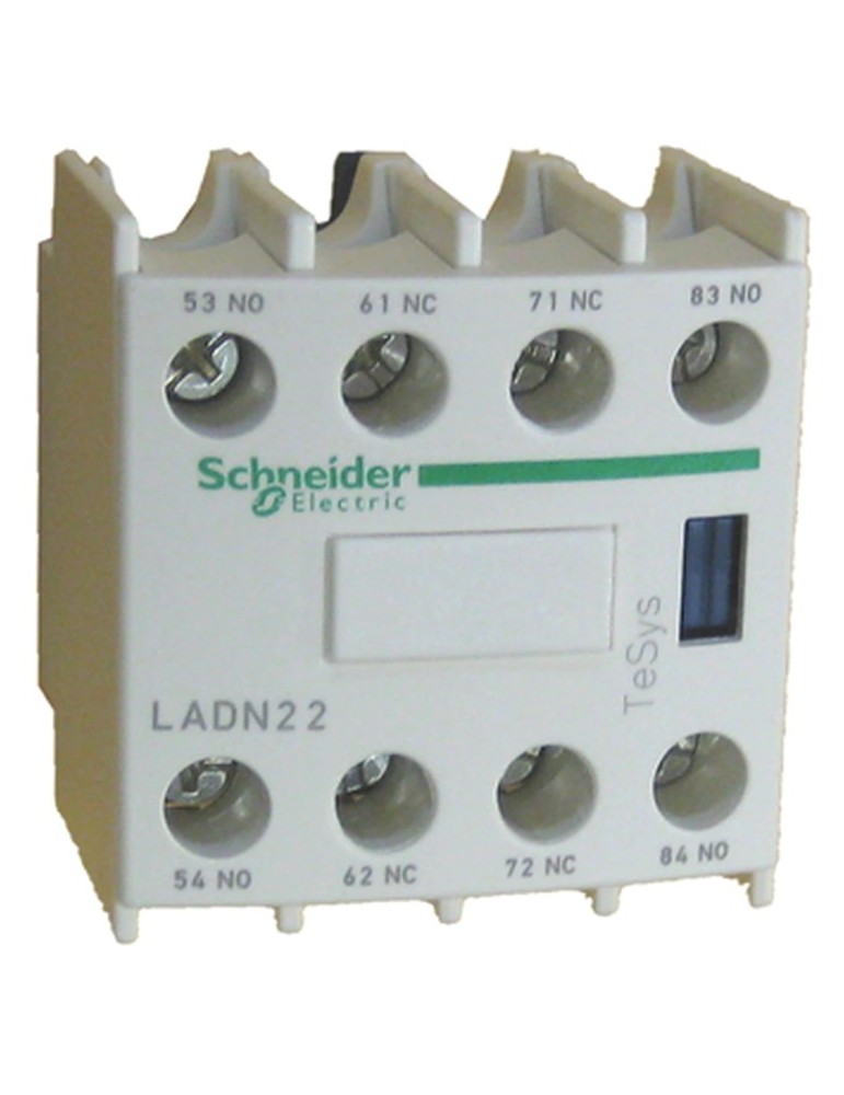 LADN22 BLOC AUX. CONTACTEUR SCHNEIDER TELEMECANIQUE 2NO+2NC FRONT.