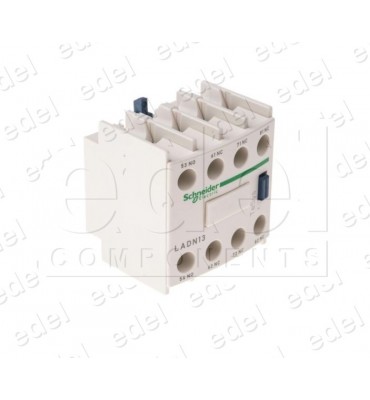 LADN13 BLOC AUX. CONTACTEUR SCHNEIDER TELEMECANIQUE 1NO + 3NC FRONT.