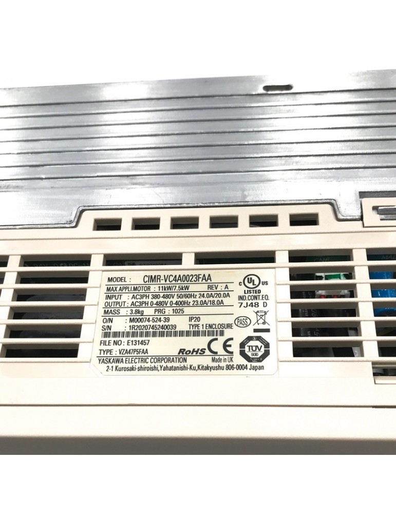 VARIADOR YASKAWA V1000 400VAC 18,0A 7,5KW VECTORIAL