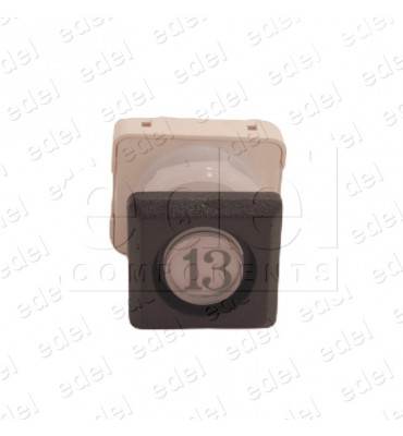 111T4 000112 BOUTON JMT T4 1NO  LUM. 24V LED ROUGE  13