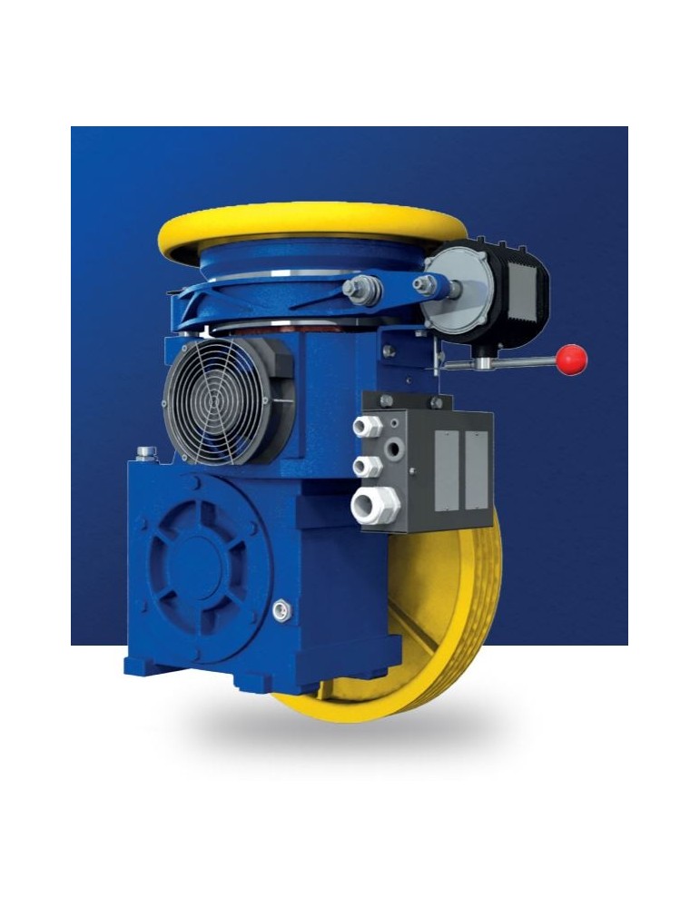 WINCH LINCE 3VF 5.1 KW 1:37 PULLEY 520 X 4 X 10 - 1 m/s - 500 KG