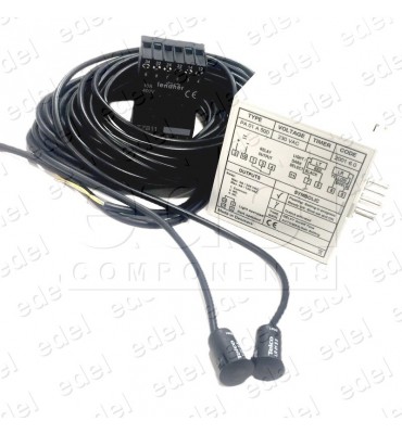 KIT FOTOCÉLULA TELCO BOTÓN.(EMISOR + RECEPTOR + AMPLIFICADOR) 230 VAC