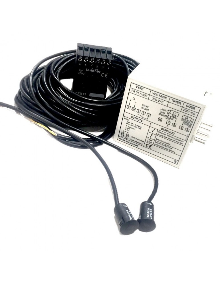 KIT FOTOCÉLULA TELCO BOTÓN.(EMISOR + RECEPTOR + AMPLIFICADOR) 230 VAC