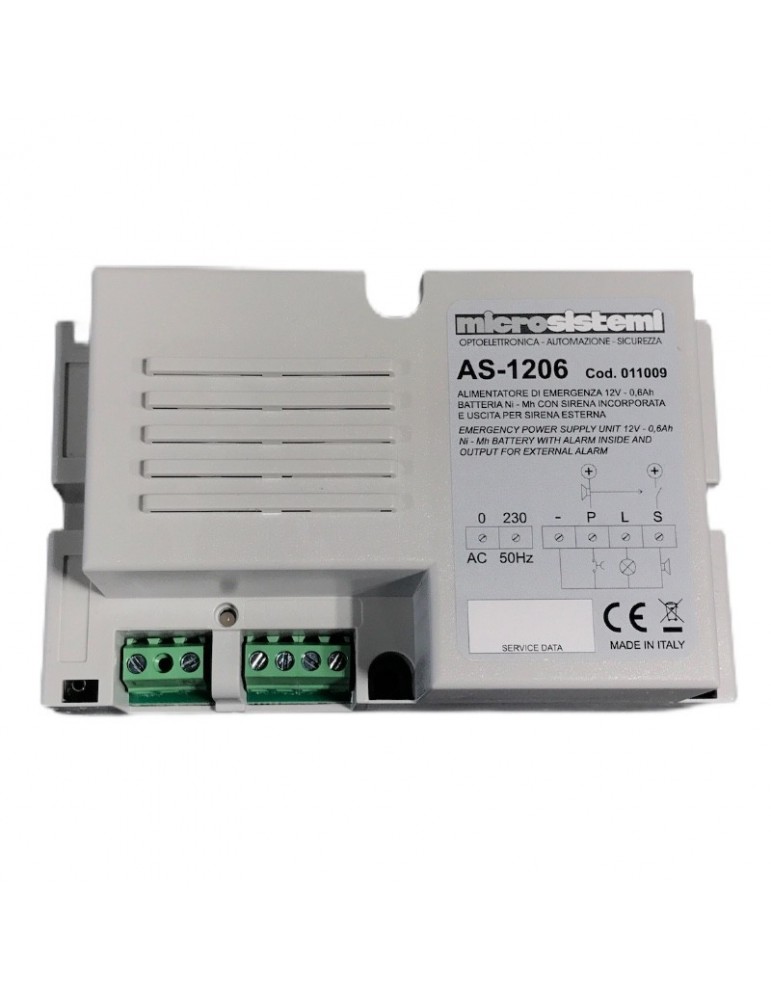 ALARM EMERGENCY WITH POWER SUPPLY 12V 0,6Ah AVEC AUX. RELAY