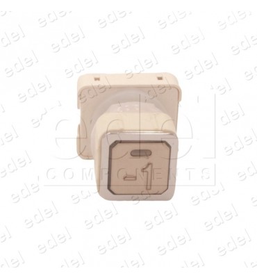 111TA 000124 BOUTON JMT TA 1NO  LUM. 24V LED ROUGE  -1