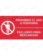 ADHESIVO PROHIBIDO EL USO A PERSONAS