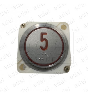 PULSADOR FAIN REDONDO LED ROJO BRAILLE (5)