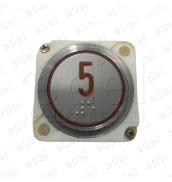 BOUTON FAIN  ROND LED ROUGE BRAILLE (5)