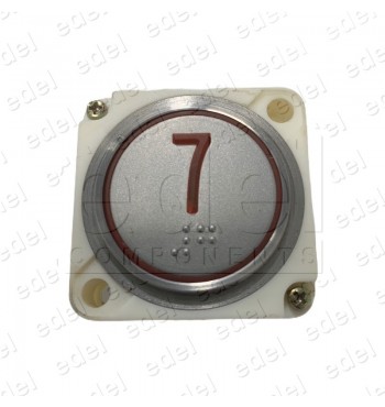PUSH BUTTON FAIN ROUND RED LED BRAILLE (7)