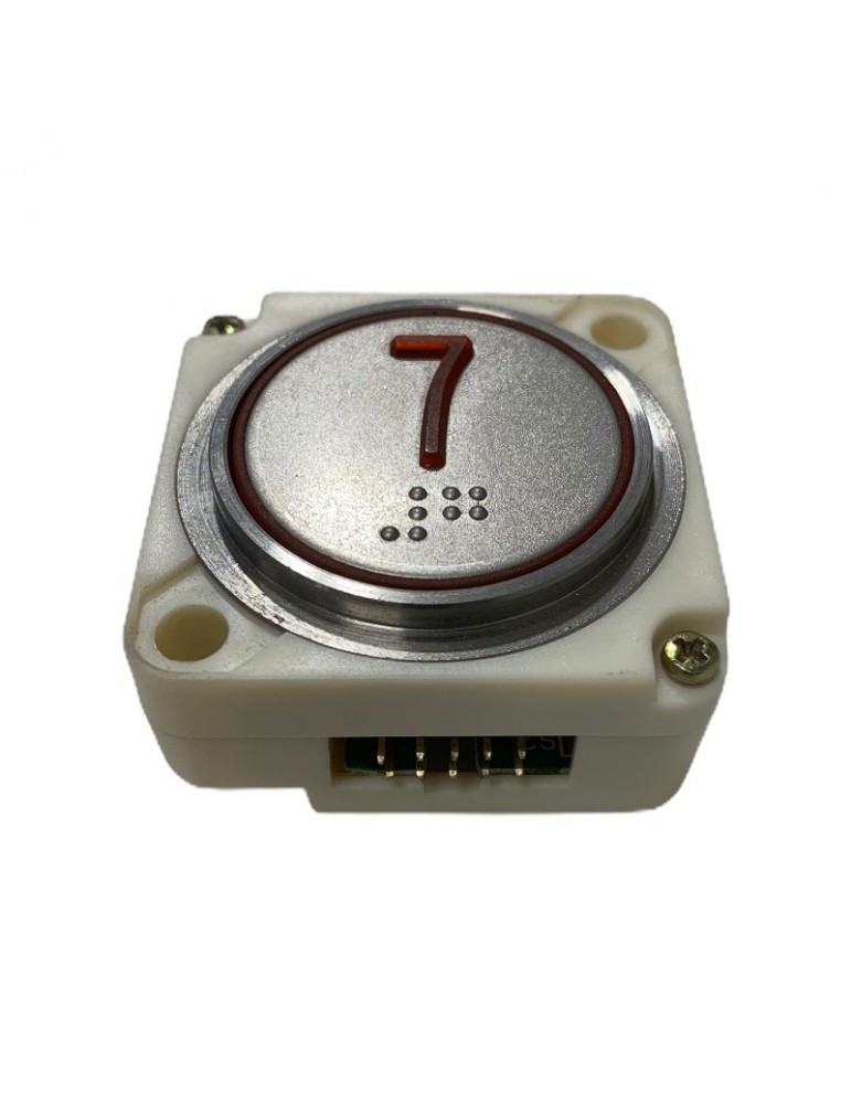 PUSH BUTTON FAIN ROUND RED LED BRAILLE (7)