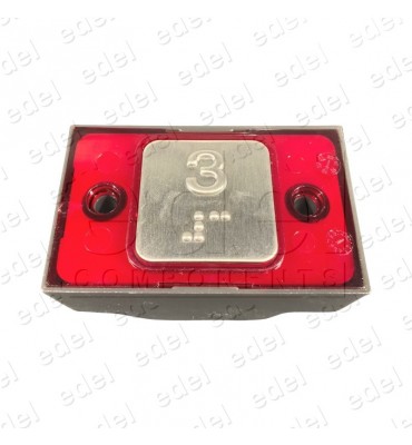 R2172PTBCR03 PULSADOR MAC PUARSA COMPAC BRAILLE COR 1C 24V ROJO (3)