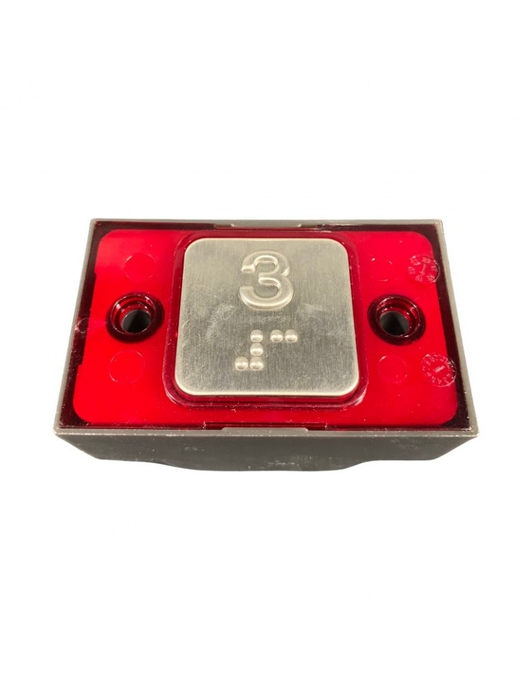 R2172PTBCR03 PULSADOR MAC PUARSA COMPAC BRAILLE COR 1C 24V ROJO (3)