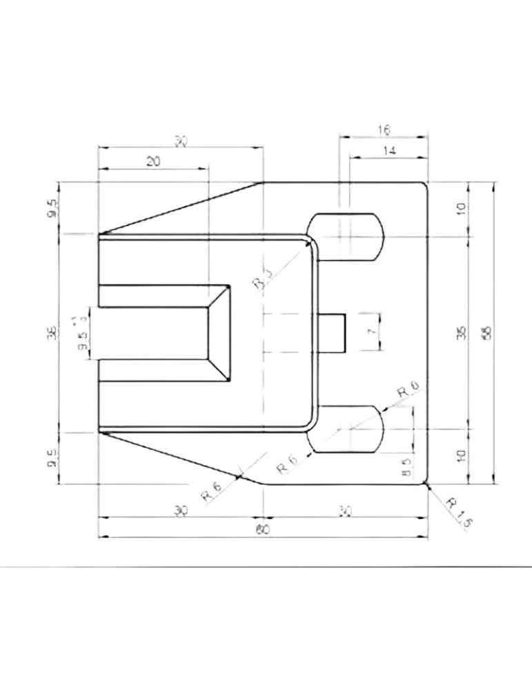 IGU0008IG PATIN CONTREPOIDS 70 X 9MM