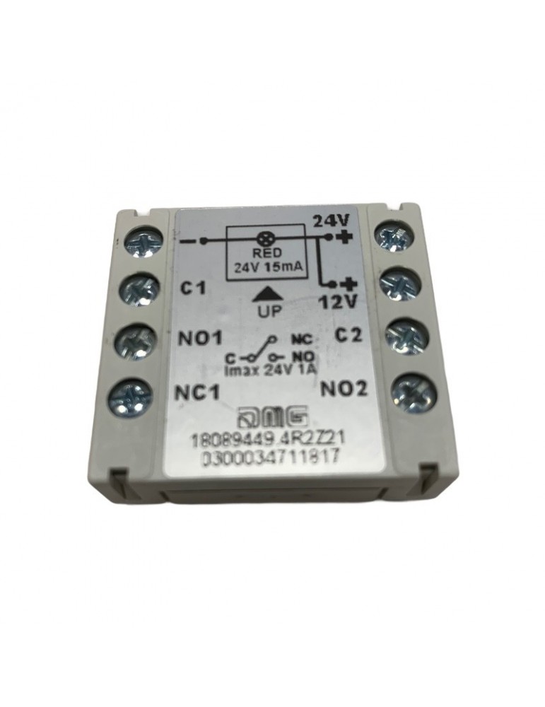 B000044MB.P44 CAMARA CONTACTOS CUERPO PULSADOR DMG BL-BLX-BM 1NOC+1NC 12V-24V ROJO CONO