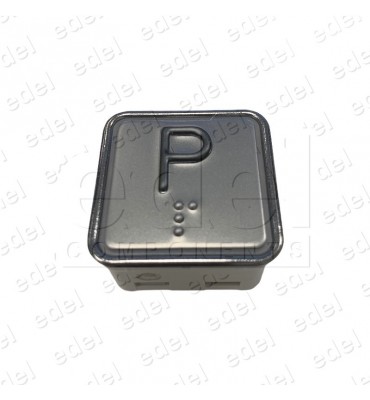 PULSADOR SCHAEFER MT42 CON BRAILLE ROJO INOX P