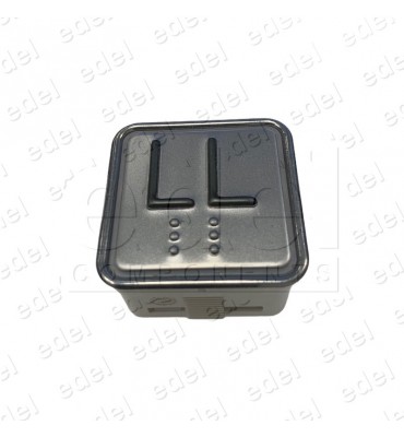 BOUTON SCHAEFER MT 42  AVEC BRAILLE ROUGE INOX LL