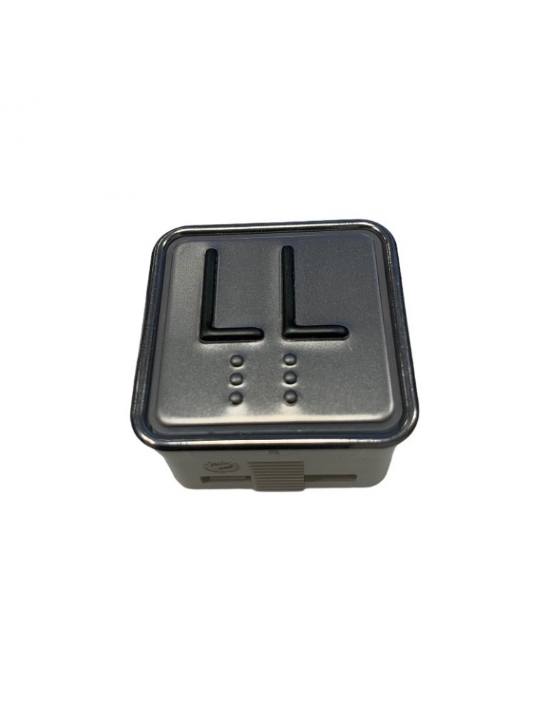 PULSADOR SCHAEFER MT42 CON BRAILLE ROJO INOX LL