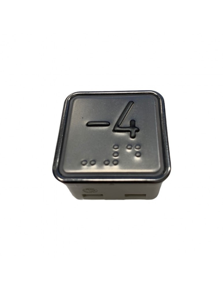 PUSH BUTTON SCHAEFER MT 42  W/BRAILLE RED INOX -4