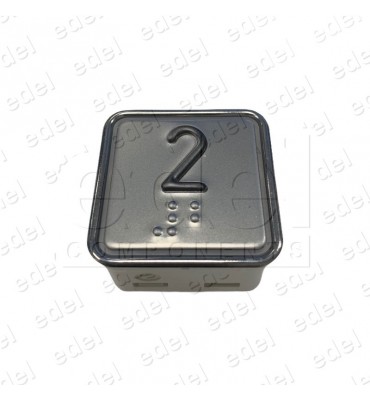 BOUTON SCHAEFER MT 42  AVEC BRAILLE ROUGE INOX 2