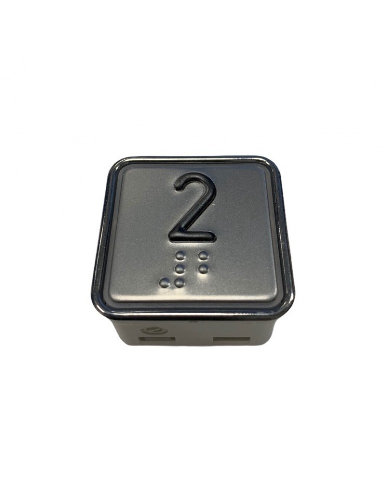 BOUTON SCHAEFER MT 42  AVEC BRAILLE ROUGE INOX 2