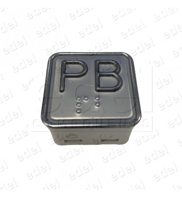 BOUTON SCHAEFER MT 42  AVEC BRAILLE ROUGE INOX PB