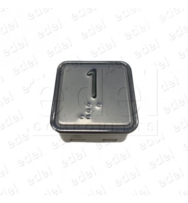 BOUTON SCHAEFER MT 42  AVEC BRAILLE ROUGE INOX 1