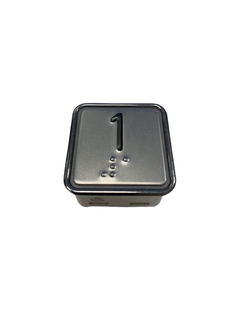 PUSH BUTTON SCHAEFER MT 42  W/BRAILLE RED INOX 1