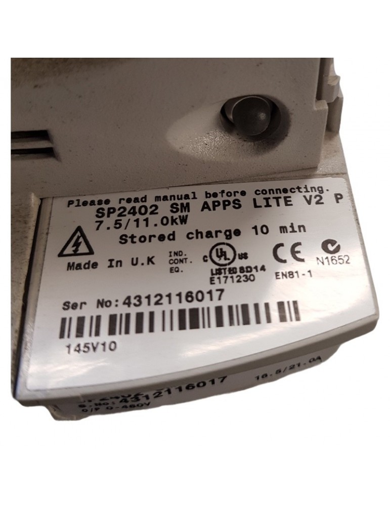 5123513-1 VARIATEUR ORONA CONTROL TECHNIQUES SP2402 7.5 KW 380/460V + SM APP LITE V2