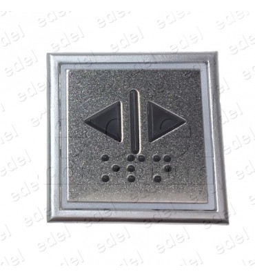 02908098 PULSADOR COMPATIBLE THYSSEN STEP MODUL CLASSIC AZUL CON BRAILLE (ABRE PUERTAS)