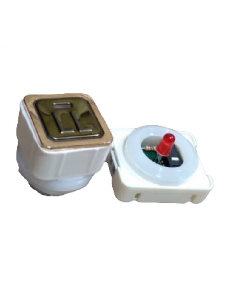 111TAD000124LL PULSADOR JMT TAD DORADO 24V ROJO (LL)