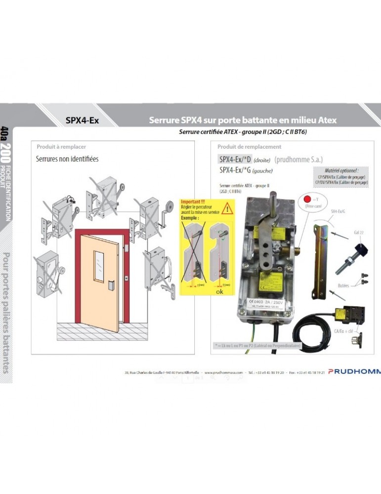 CERRADURA PRUDHOMME ACC.L DCH.A.DEFL.