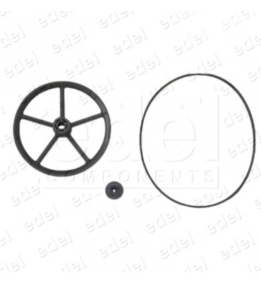 830895 KIT POLEA REDUCTORA SCHINDLER PUERTA QKS11 + POLEA MOTOR + CORREA