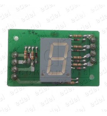 421013 DISPLAY JMT 7 SEGMENTOS 1 DIGITO CODIFICADO 24V COMÚN NEGATIVO
