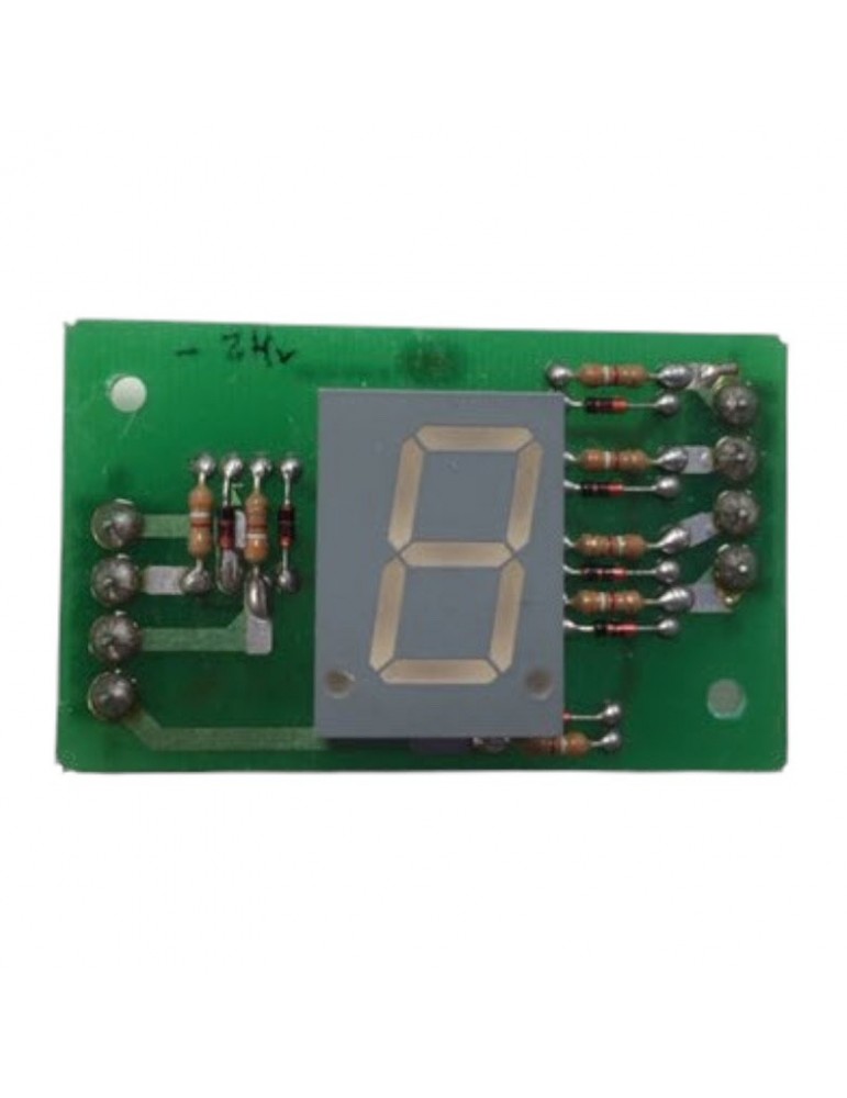 421013 DISPLAY JMT 7 SEGMENTOS 1 DIGITO CODIFICADO 24V COMÚN NEGATIVO