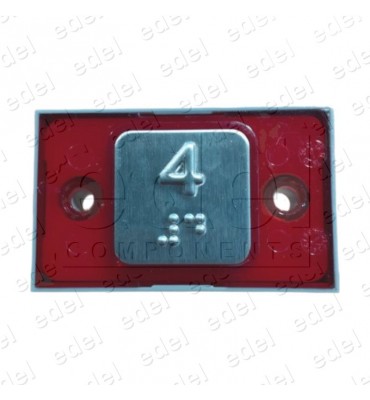 R2172PTBCR04 PUSH BUTTON MAC PUARSA COMPAC BRAILLE COR 1C 24V RED 4