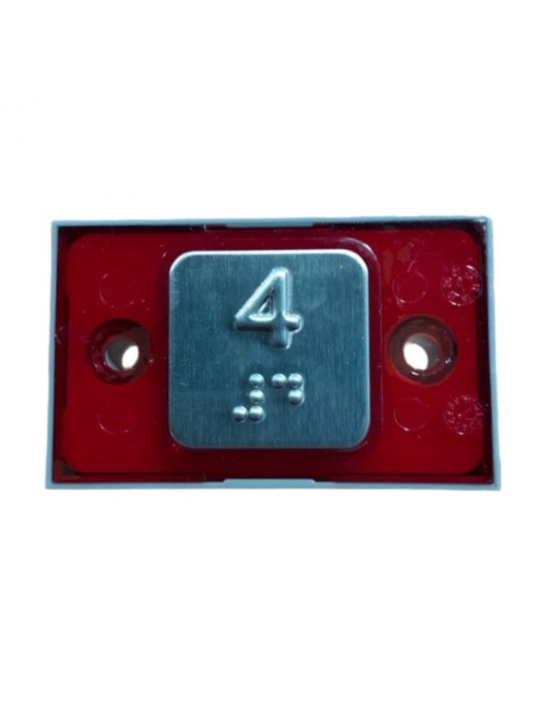R2172PTBCR04 PULSADOR MAC PUARSA COMPAC BRAILLE COR 1C 24V ROJO 4