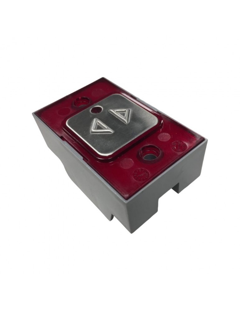 PULS. MP COMPAC T BRA. CON PILOTO 24V ROJO FL/DOB