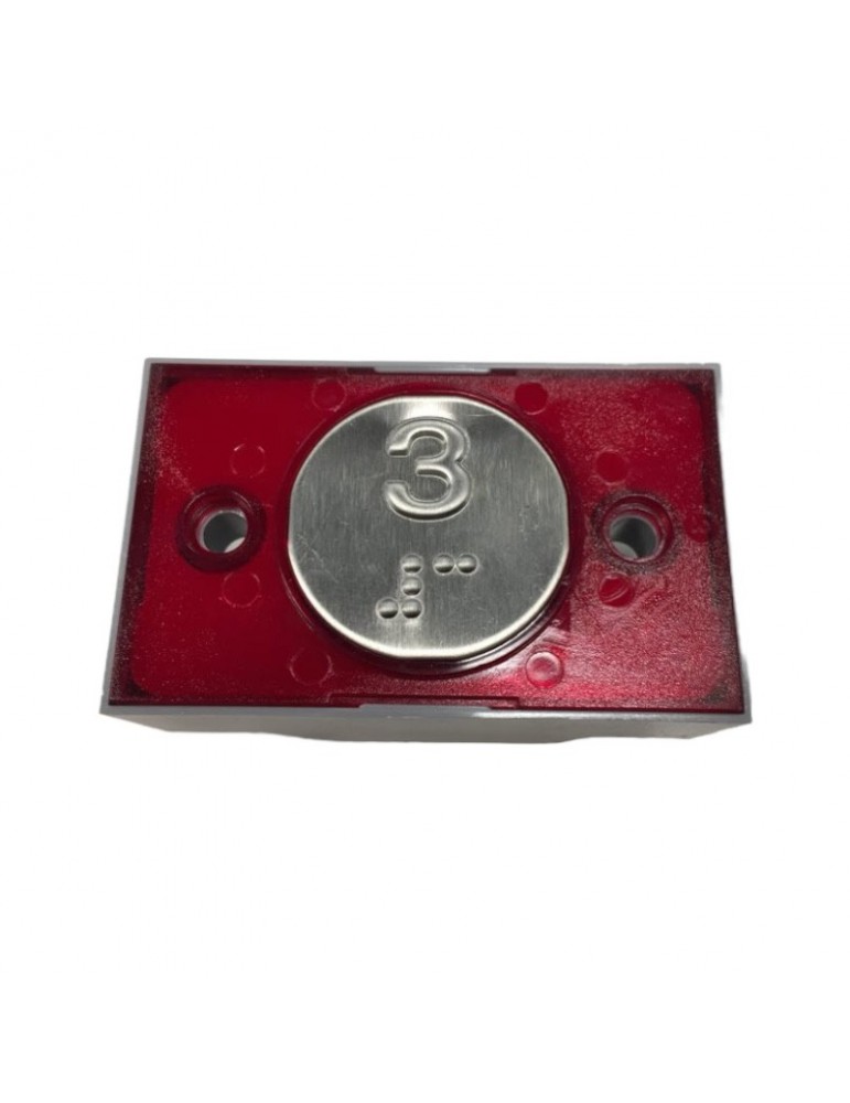 PULSADOR COMPAC V BRAILLE 1C.COR. 24V ROJO (3)